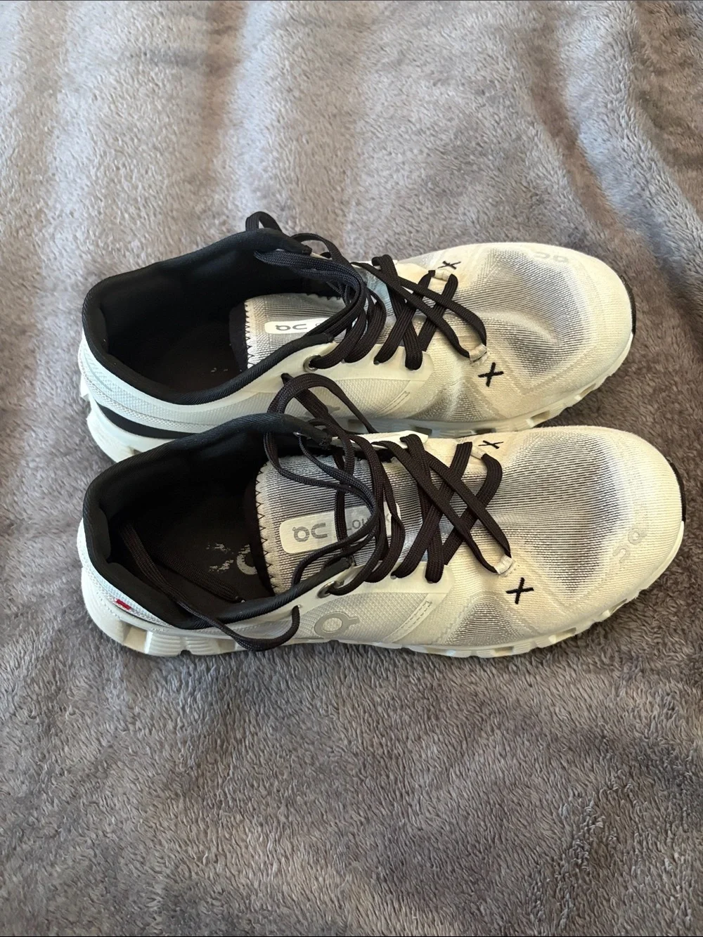 On Running Men's White and Black Athletic Sneakers